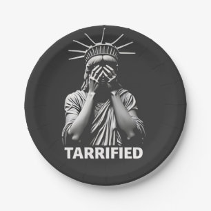 Statue Liberty New York America Tarrified Paper Plate