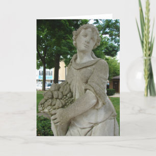 Statue of a Lady in the Park Card