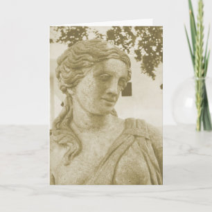 Statue of a Lady, Washington, Iowa, Birthday Card