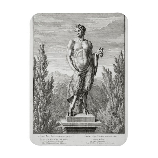 Statue of a Satyr holding a bunch of grapes, Versa Magnet (Vertical)