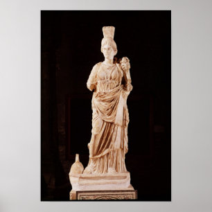 Statue of a tutelary goddess poster