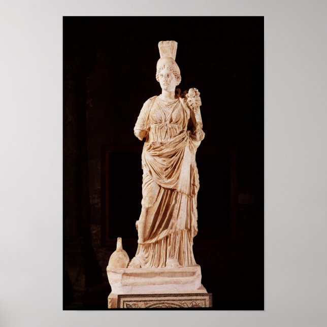 Statue of a tutelary goddess poster (Front)