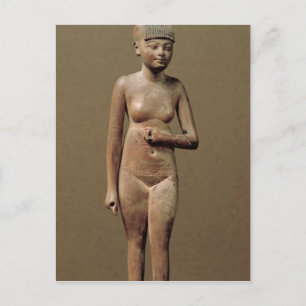 Statue of a young servant girl (wood) postcard