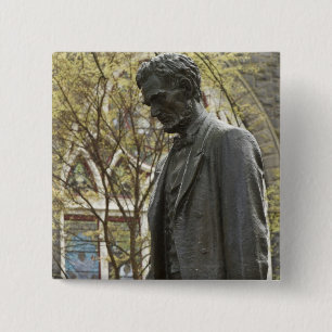 Statue of Abraham Lincoln, Portland, Oregon 15 Cm Square Badge