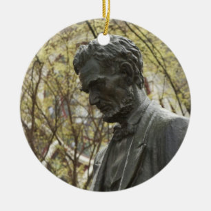 Statue of Abraham Lincoln, Portland, Oregon Ceramic Tree Decoration