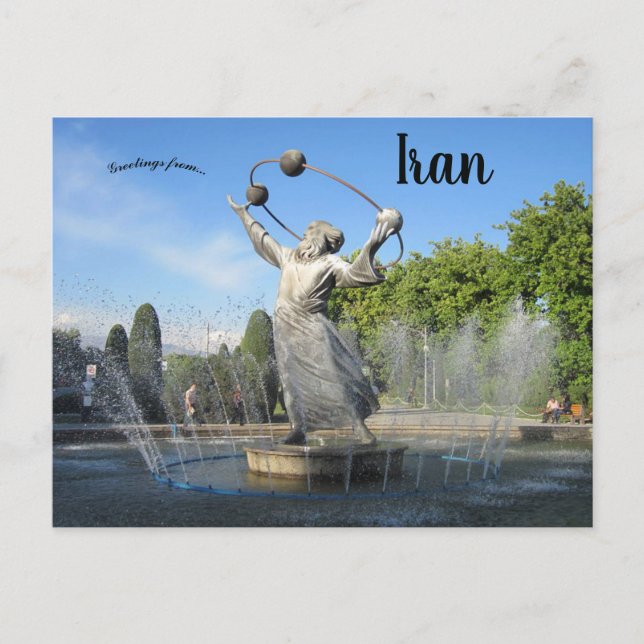 Statue of Abu Rayhan al Biruni Tehran Iran Postcard (Front)