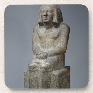 Statue of Ankh, Priest of Horus, Early Dynastic Pe Coaster
