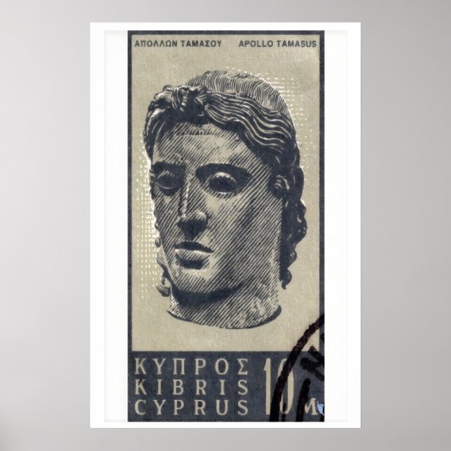 Statue of Apollo - Cyprus - Postage Stamp Print (Front)