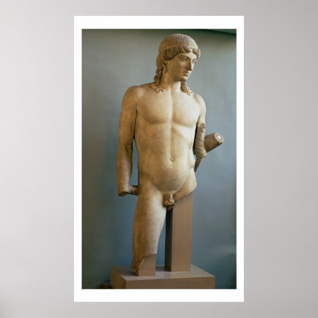 Statue of Apollo, Greek, c.480-400 BC (marble) Poster (Front)