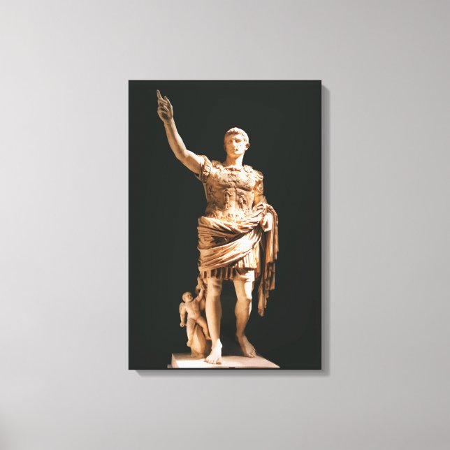 Statue of Augustus Caesar Canvas Print (Front)