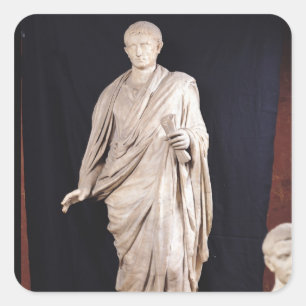 Statue of Caesar Augustus Square Sticker