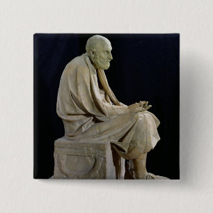 Statue of Chrysippus the Greek philosopher 15 Cm Square Badge