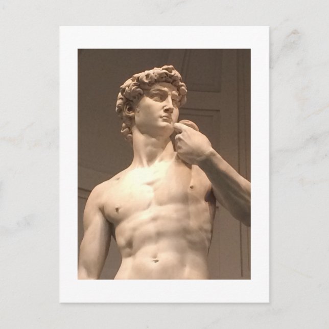 Statue of David Florence Postcard (Front)