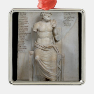 Statue of Euripides Metal Ornament