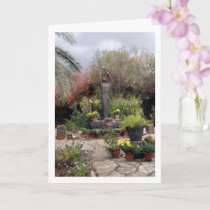 Statue Of Francis Of Assisi In Capernaum Card