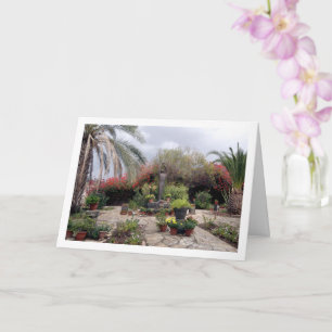 Statue Of Francis Of Assisi In Capernaum Card