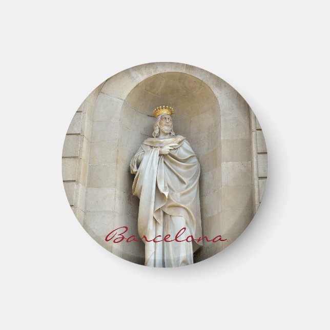 statue of James I The Conqueror, Barcelona Magnet (Front)