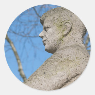 Statue of John F. Kennedy in Bonn Classic Round Sticker