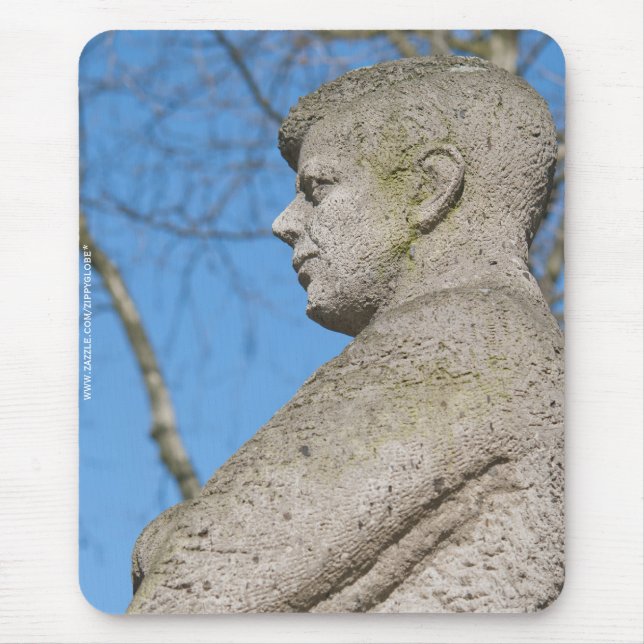 Statue of John F. Kennedy in Bonn Mouse Pad (Front)