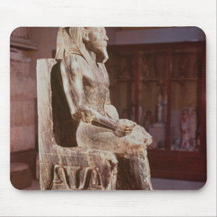 Statue of Khafre enthroned Mouse Pad