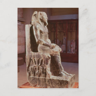 Statue of Khafre enthroned Postcard
