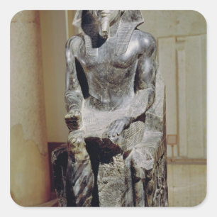 Statue of Khafre Square Sticker