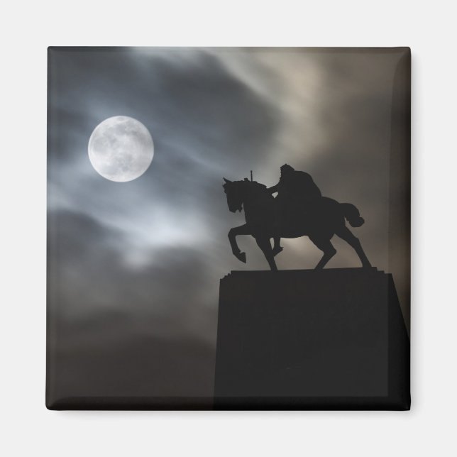 Statue of King Kralja Tomislava silhouetted Magnet (Front)