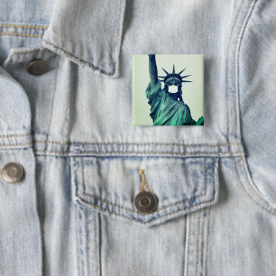 Statue of Liberty 15 Cm Square Badge