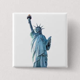 Statue of liberty  15 cm square badge