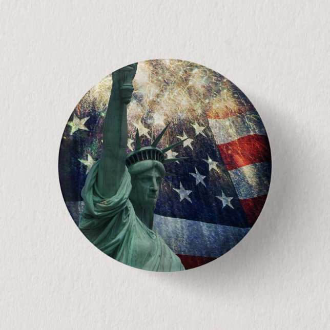 Statue of Liberty 3 Cm Round Badge (Front)