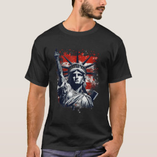 Statue Of Liberty 4th Of July America USA Patrioti T-Shirt