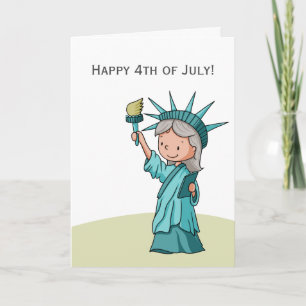Statue of Liberty 4th of July Patriotic Card