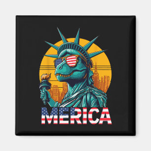 Statue Of Liberty 4th Of July Trex Boys American F Magnet