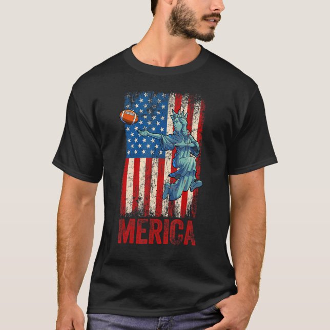 Statue Of Liberty 4th Of July Women Men American U T-Shirt (Front)