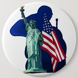 Statue of Liberty 6 Cm Round Badge