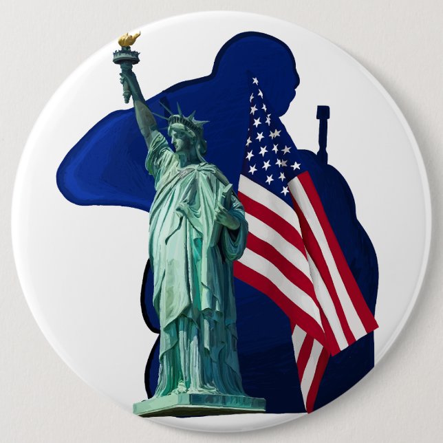 Statue of Liberty 6 Cm Round Badge (Front)
