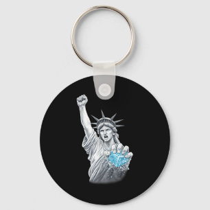 Statue of liberty abolish ice meme funny politics key ring