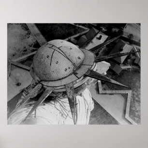 Statue of Liberty Aerial Photograph (1920) Poster