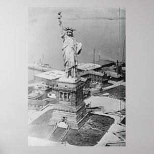 Statue of Liberty Aerial View 1920 Poster