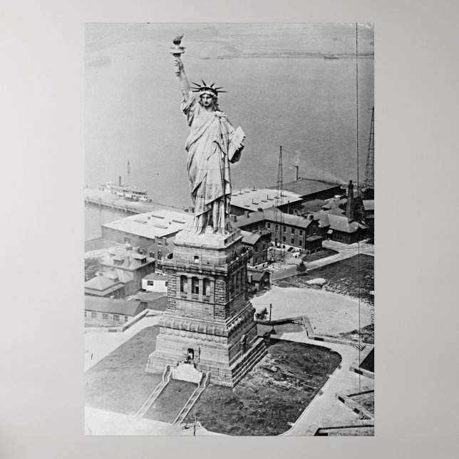 Statue of Liberty Aerial View 1920 Poster (Front)