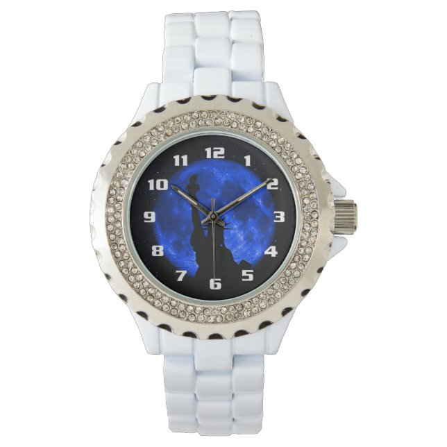Statue of Liberty against a blue Moon Watch (Front)