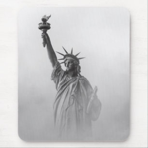 Statue of Liberty America Black and White Mouse Pad