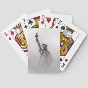 Statue of Liberty America Black and White Playing Cards