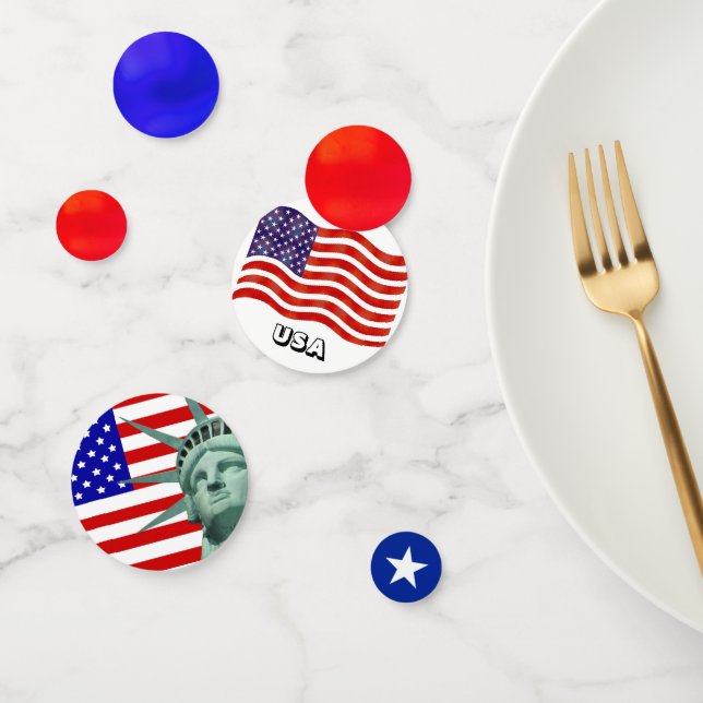 Statue of Liberty & American Flag Confetti (Group)