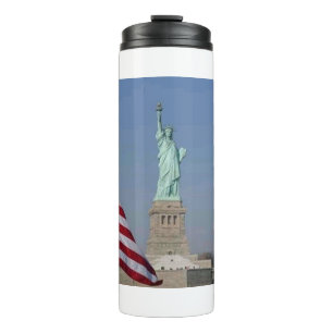 Statue of Liberty and American Flag Patriotic NYC Thermal Tumbler