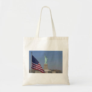 Statue of Liberty and American Flag Patriotic NYC Tote Bag