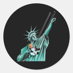 Statue Of Liberty, Anti Trump, Funny Political  Classic Round Sticker