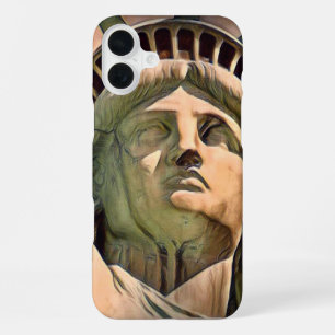 Statue of Liberty Artistic iPhone 16 Plus Case