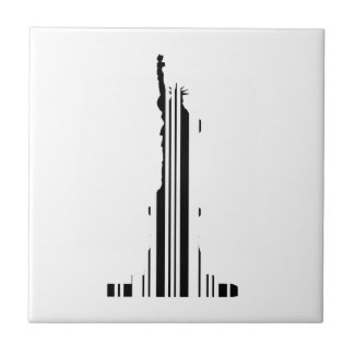 STATUE OF LIBERTY BAR CODE New York Barcode Ceramic Tile