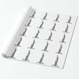 STATUE OF LIBERTY BAR CODE New York Barcode Wrapping Paper